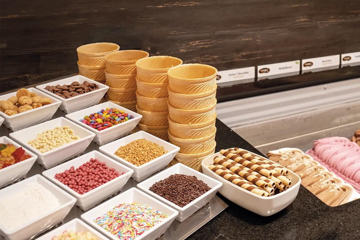 Restaurant Bergvagabund Oberhof, Eisbar Toppings Restaurant Bergvagabund Oberhof, Eisbar Toppings